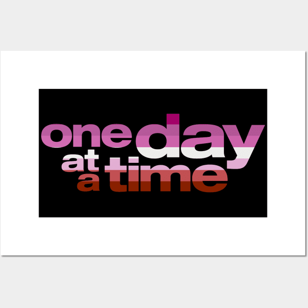 Lesbian Pride / One Day at a Time Logo Wall Art by brendalee